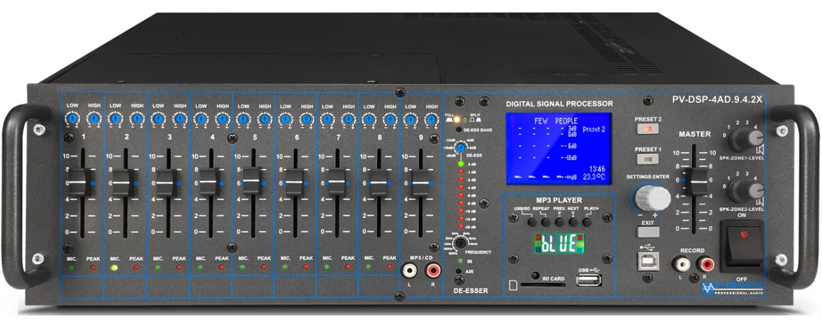 Digitaler DSP-Automatik-Mischverstärker mit DSP4